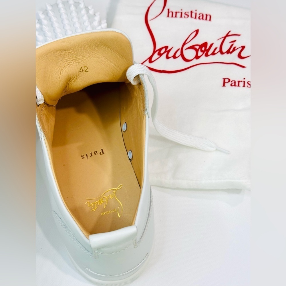 Christian Louboutin Louis Junior Spikes Leather Sneakers Size EU-42 Men’s Size 9 - Picture 13 of 15
